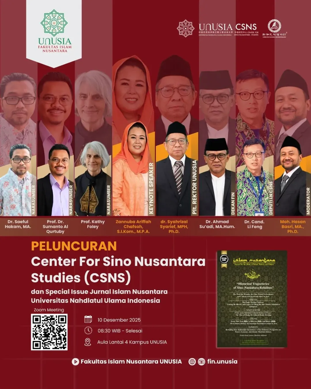 UNUSIA Resmi Luncurkan Center for Sino Nusantara Studies (CSNS) dan Special Issue Jurnal Islam Nusantara
