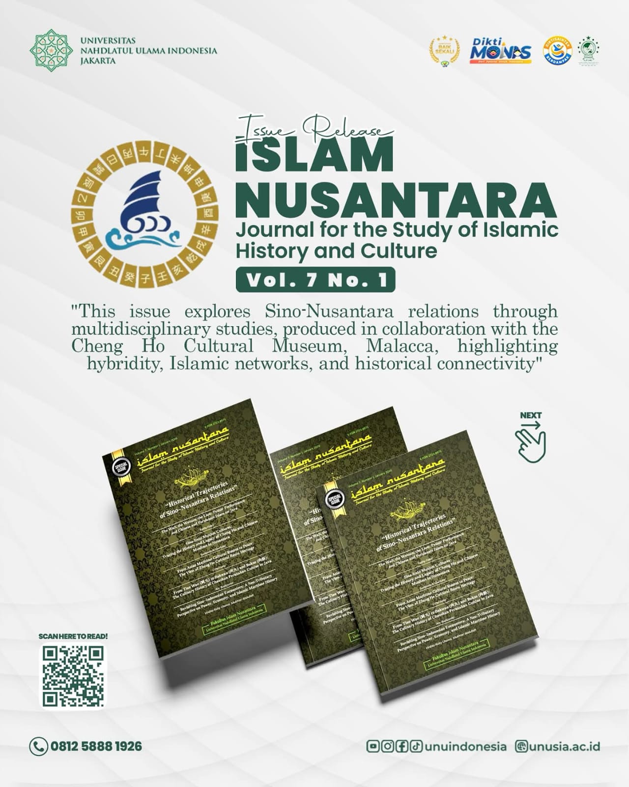 Edisi Terbaru Jurnal Islam Nusantara Angkat Relasi Sino–Nusantara